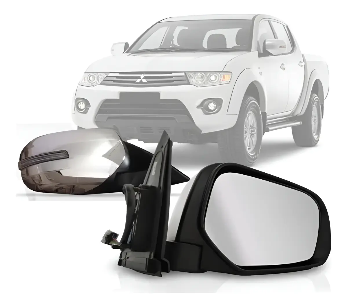 Retrovisor Direito L200 Triton Pajero 14 a 19 Ele C/ Pisca